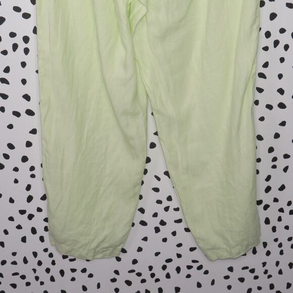 J. Jill Love Linen Pastel Green Linen Casual Drawstring Pants - Picture 6 of 9